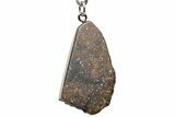 Polished Chondrite Meteorite ( grams) Keychain #238135-1